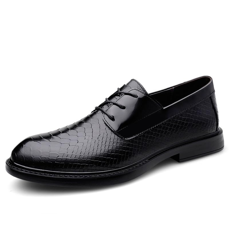 Men's Lace-Up Oxfords Shoes Genuine Leather Classic Formal Business Dress Comfort Wedding Shoes