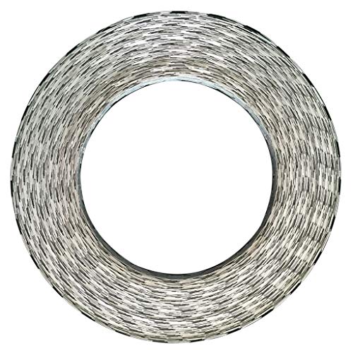 Festnight Razor Wire Galvanized Barbed Wire Razor Ribbon Barbed Wire Coil Diameter 19,7 inches Wire Length 1640.4 Feet