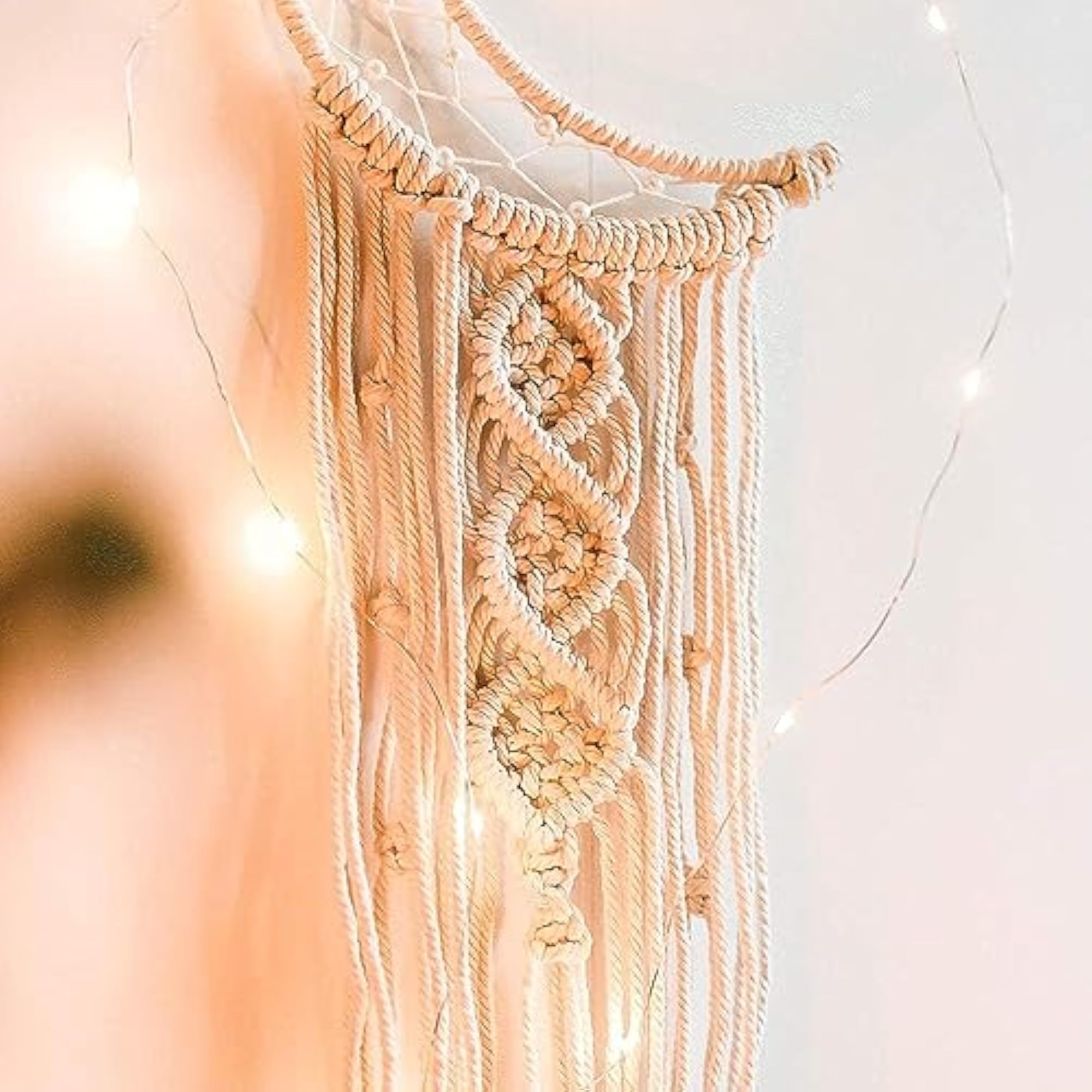 Moon Dream Catcher, Boho Home Decor Gift