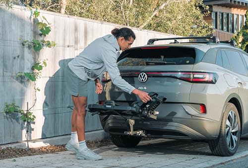 Image of Thule Outpace 3 Bike Hitch Rack, 2 inch & 1.25 inch Hitch, 110lb Capacity | OutPace 3-Bike Hitch Rack | Lightweight, Folding, Universal Fit