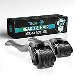 Titanium Derma Roller for Women and Men with Storage Case - For Face, Beard, Hair & Scalp Tool - 0.25mm Micro Needle Roller (1 Pack)