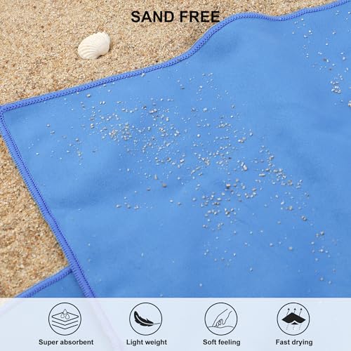 Image of Rainleaf Microfiber Towel Perfect Travel & Gym & Camping Towel. Quick Dry - Super Absorbent - Ultra Compact - Lightweight. Suitable for Trip, Beach, Shower, Backpacking, Pool