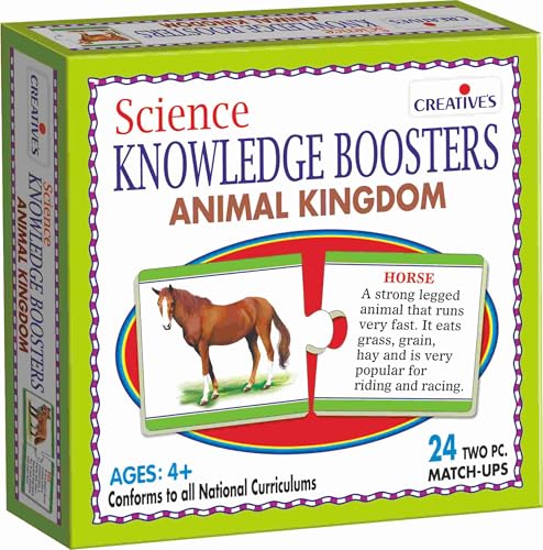 Image of Creative's Science Knowledge Boosters Animal Kingdom, 24 Match-Up Cards, Animal Characteristics Vocabulary Activity, Conforms to National Curriculum | Card Game Ages 4+