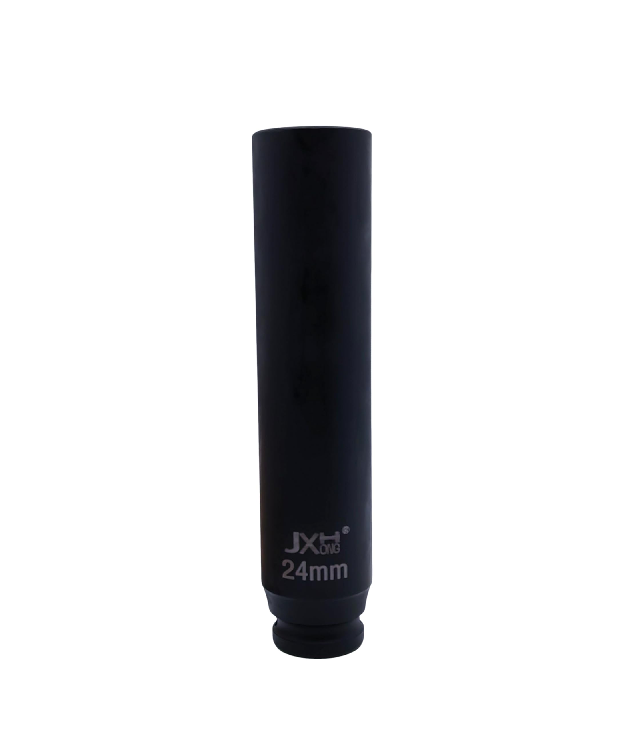 JXHONG 1/2-Inch Drive Metric Extra Deep Impact Socket, Heavy-Duty,6-Point, 6.3-Inch Long, Heat-Treated Cr-V Steel (24mm)