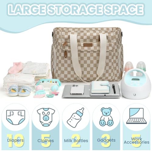 Pritent Large Travel Diaper Bag Tote