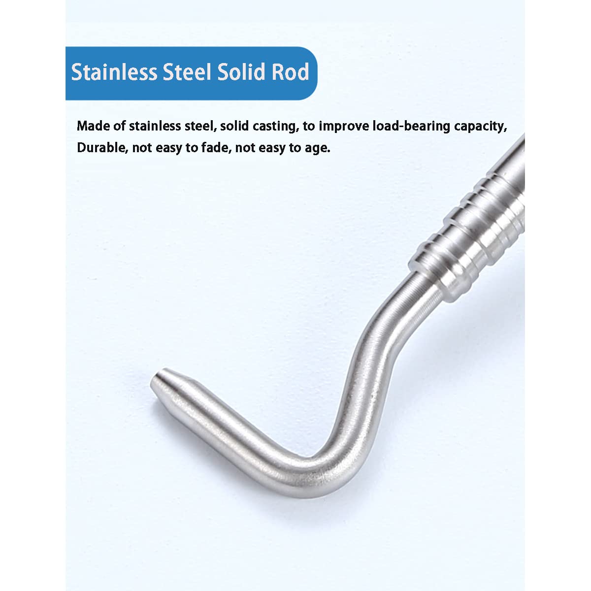 Hook and Eye Latch 10 Inch Silver Cabin Hooks Outside Stainless Steel Door Hook Latches Window Cabinet Latches for Door Gate Window Closet Shed - Image 3