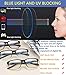 Reading Glasses for Men 4-Pack Stylish Computer Readers with Spring Hinges, Anti Glare/Eye Strain Filter UV Ray Blue Light Blocking Two-Tone Reader Eyeglasses,+3.75 Magnification Strength