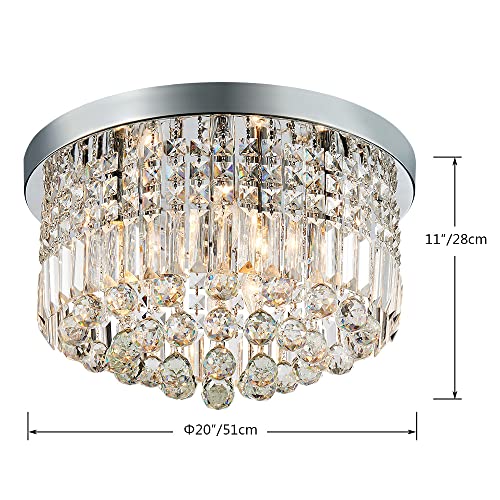 image for SM Saint Mossi Saint Mossi Modern K9 Crystal Raindrop Chandelier Light