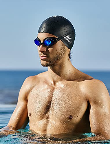 Whale Extra Large Swim Cap For Women Men, Durable Silicone Swimming Hat With Ear Protection, Unisex Adults Bath Swimming Caps For Long Thick Curly Hair & Dreadlocks Braids Weaves Afro Hair(White) #TOP1