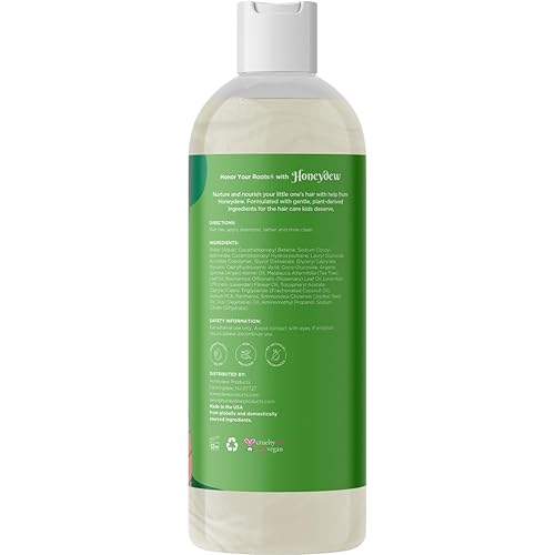 Miniatura 6 de Champú anti caspa para niños, no provoca lágrimas, tratamiento natural para el cuero cabelludo de los niños con lavanda y té + jojoba, sin sulfatos,
