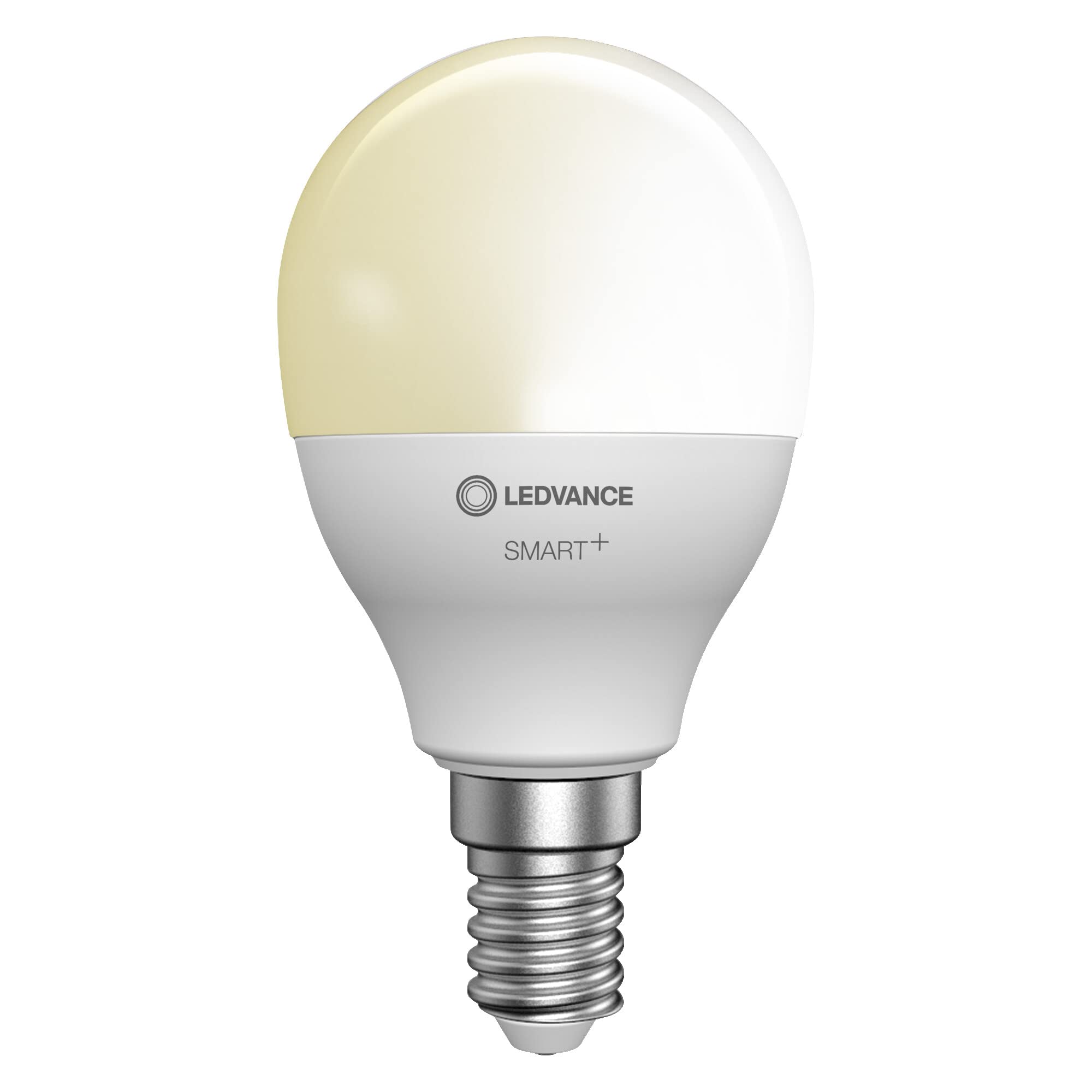 LEDVANCE Lámpara LED inteligente con tecnología ZigBee, E14 base, óptica mate, Blanco cálido (2700K), 470 Lumen, sustituto de 40W-iluminante 4-paquete