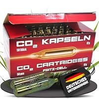 50 Fritz-Cell 12g Co2 Kapseln für Softair, Painball, Luftpistolen oder Luftgewehre