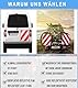 Warntafel für Italien Spanien und Portugal Fahrradträger,3 In 1 Alu Reflektierend Warnschild(50 x 50 cm) mit 4X Spannseile,Zertifizierte für Fahrradträger Heckträger & Auto Wohnmobil