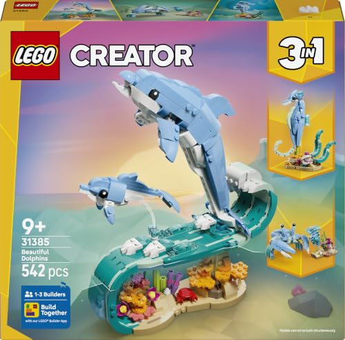 LEGO Creator 3-en-1 Animaux Marins : Les Beaux Dauphins 31385