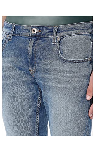 Image of Spykar Men's Kano Slim Fit Mid-Rise Jeans (Ankle Length)