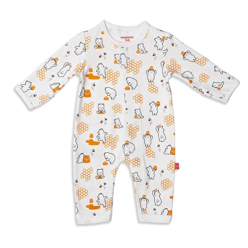 Magnetic Me Cotton Magnetic Coveralls | Super Soft Organic Cotton Fabric | Baby Onsie Available in Sizes NB - 24M