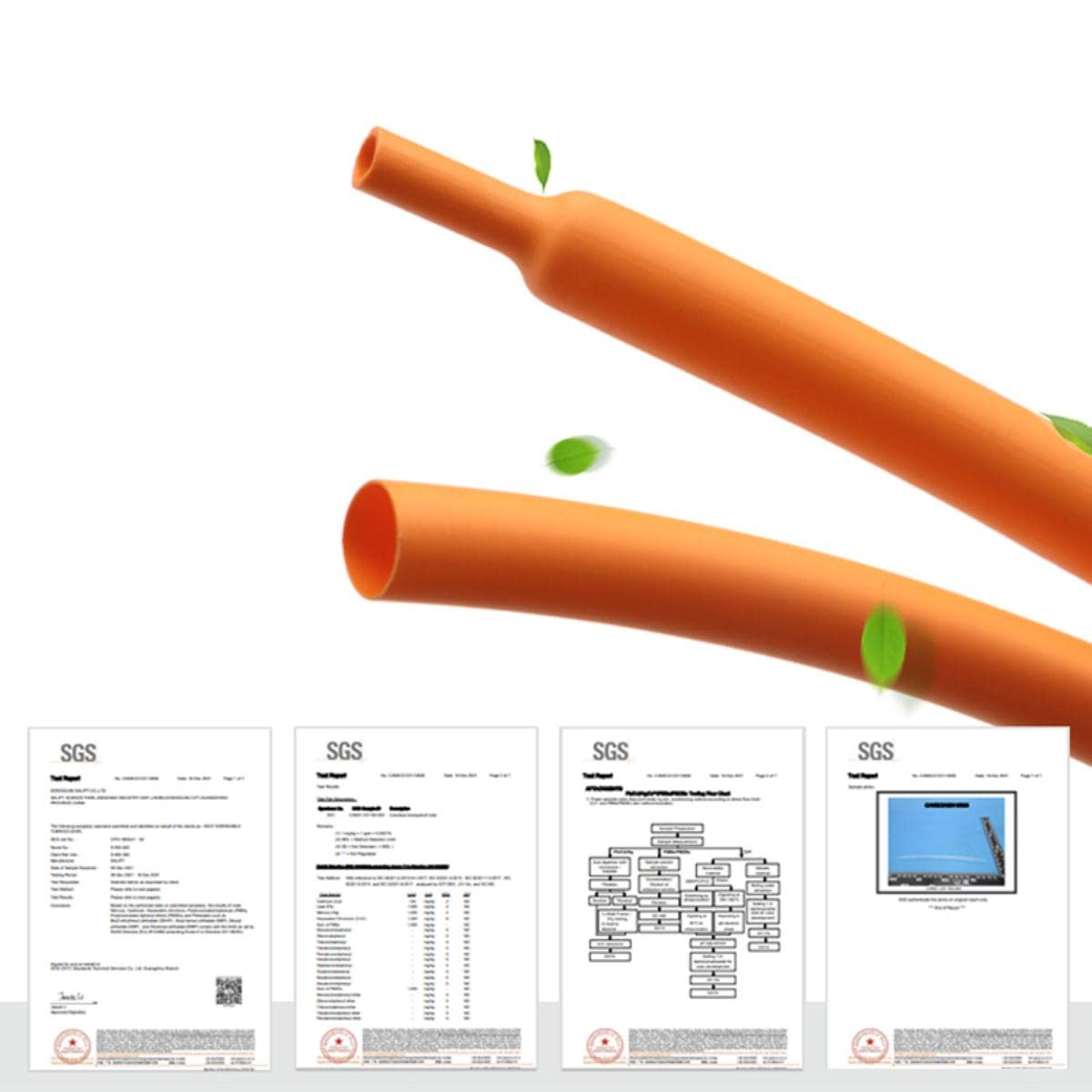 Tubo Termorestringente Arancione 50mm - Guaina Isolante In Poliolefina 2:1, 1 Metro, Per Cablaggi - Foto 9
