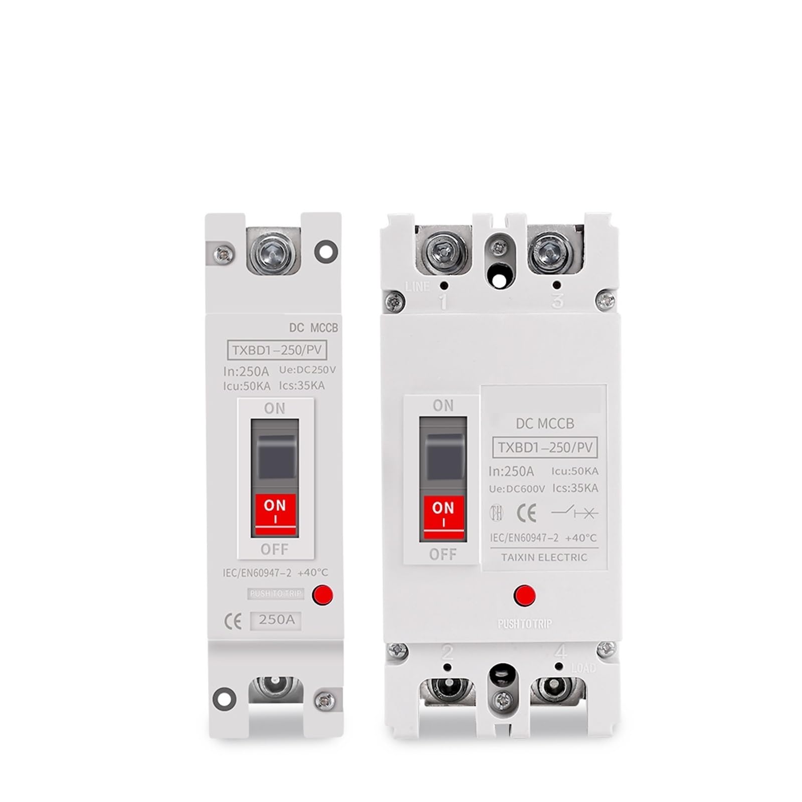 Custodia modellata DC Circuit Breaker MCCB Protezione da sovraccarico Interruttore di protezione Fotovoltaico PV 150A 250A Isolatore batteria(2P,160A)