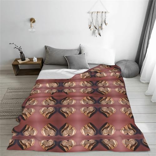Couverture en micro-polaire en forme de cœur en bois pour lit et canapé - 8