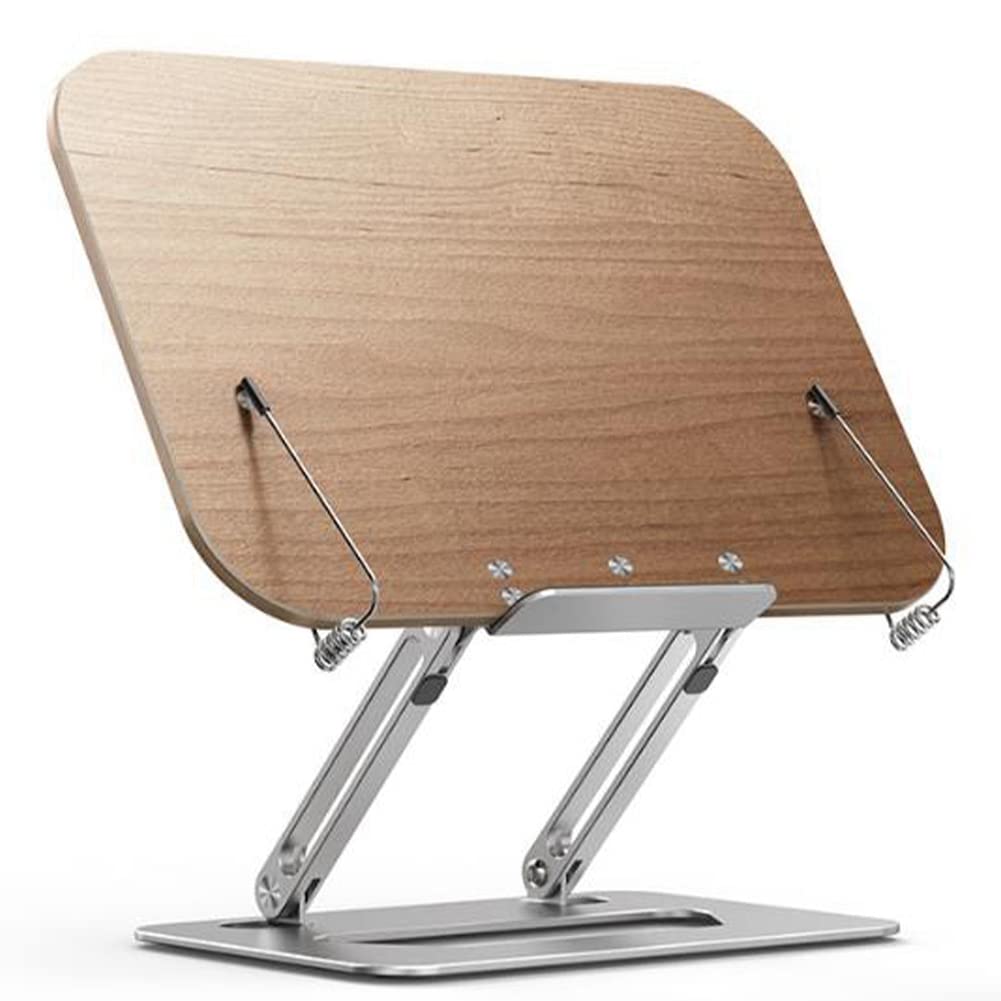 Hlsicnalm Wooden Book Stand, Tablet Stand, Writing Stand, Reading Stand, Stepless Adjustment