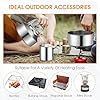 Funnymoom 15 Pcs Camping Cookware Mess Kit Outdoor Cooking Set Stainless Steel with Pot and Pan Kit 2 Set Stainless Steel Cups Plates Forks Knives Spoons for Camping Backpacking Cooking Picnic #3