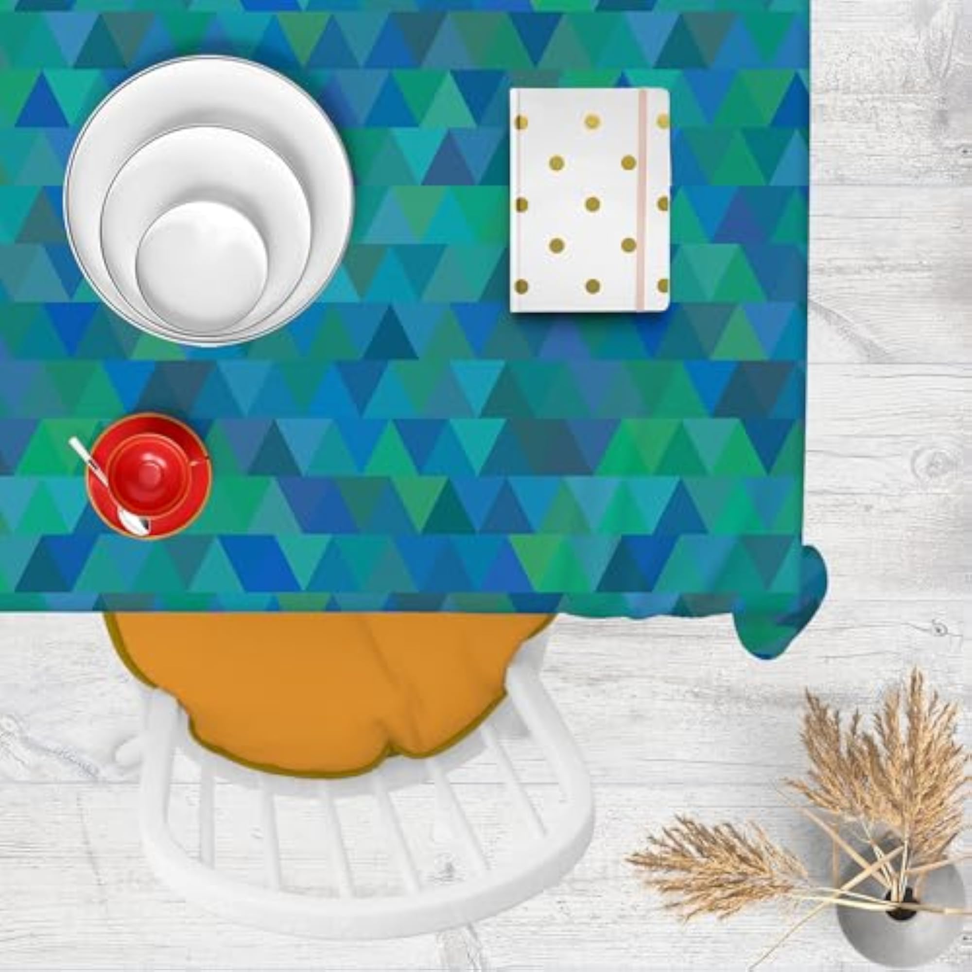 Creative Triangles Table Cloth Cover for Dining & Center Table