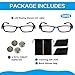 Bright LED Readers with Lights Reading Glasses Lighted Magnifier Nighttime Reader Compact Full Frame Eyewear Clear Vision Unisex Clear Vision Lighted Eye Glasses,+2.0