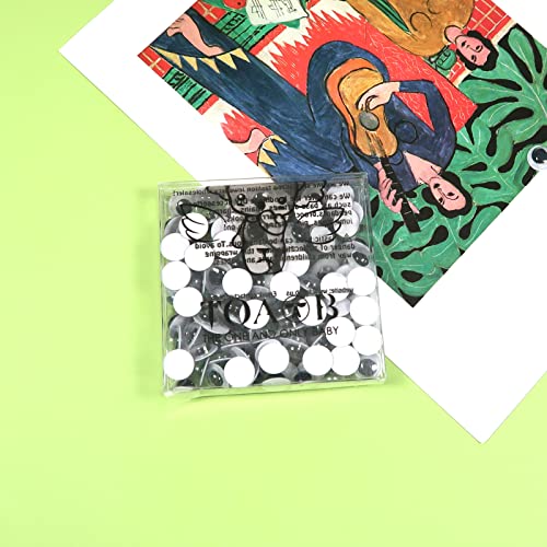 Image of TOAOB 150pcs 8mm Plastic Wiggle Googly Eyes Self Adhesive Black Round Sticker Eyes DIY Arts Crafts Scrapbooking Accessories