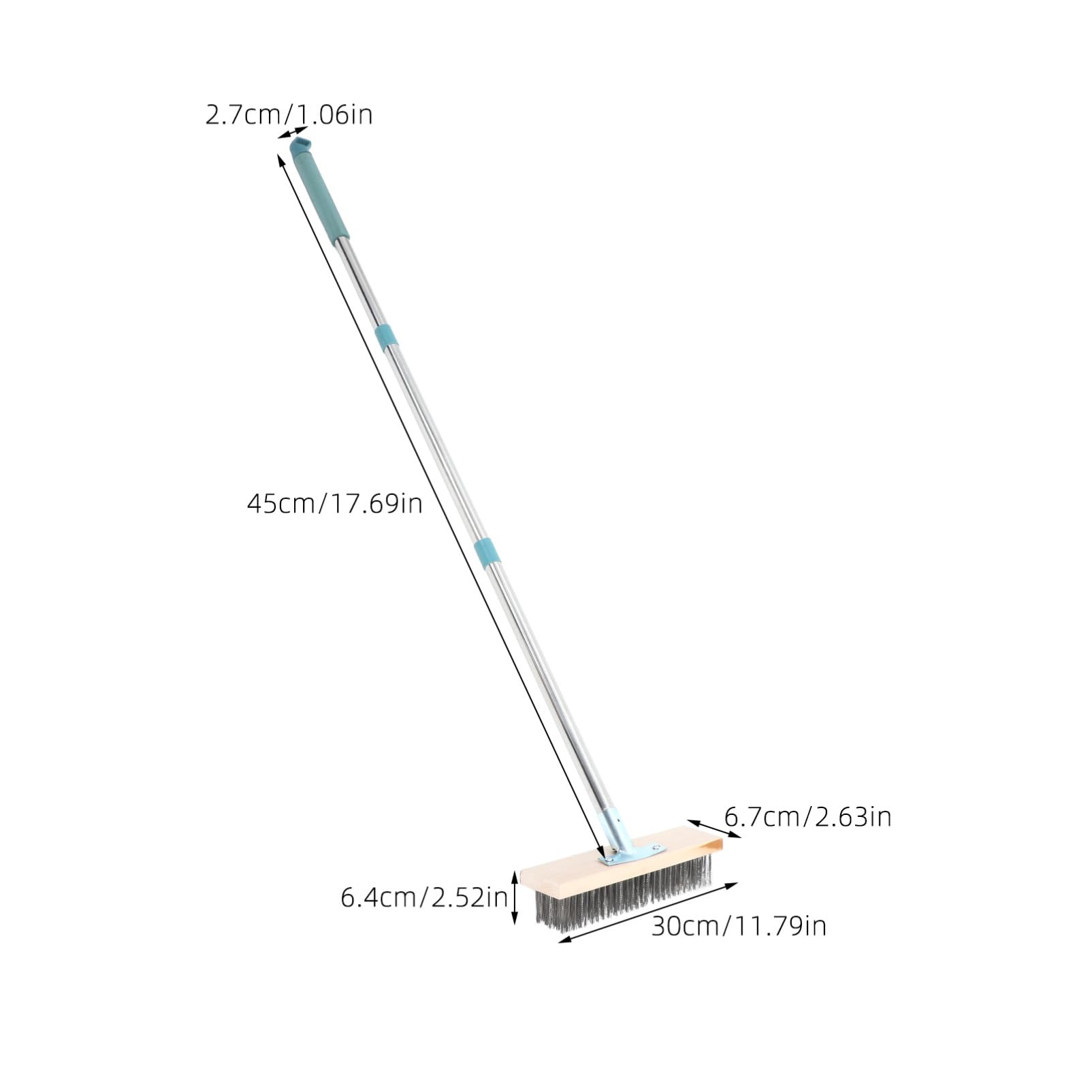 Lange Edelstahl-bodenbürste Mit Griff Für Garage Und Terrasse Robuste Schrubbbürste Mit Steifen Borsten Für Effektive Reinigung Von Beton Und Deckflächen