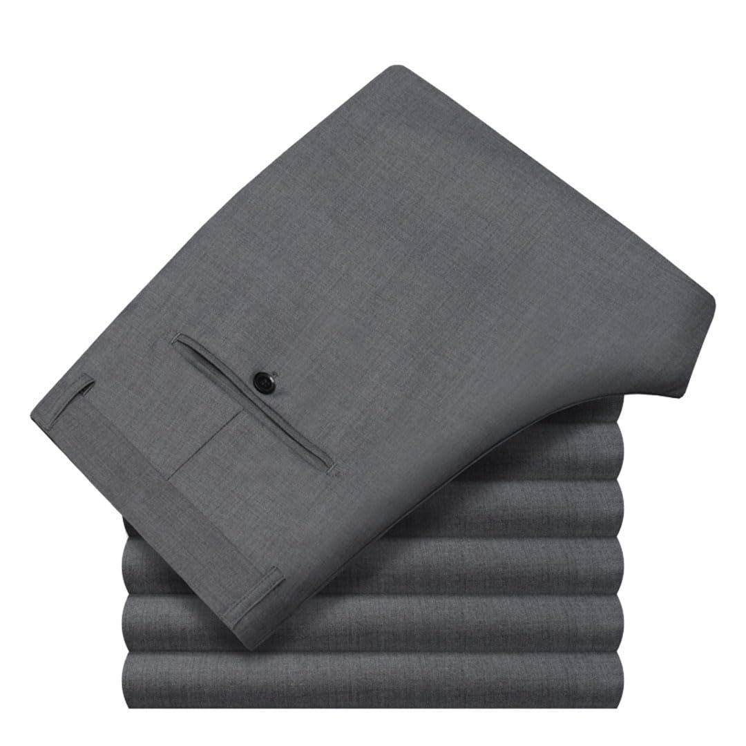Vogrtcc Pantalones De Traje De Talla Grande para Hombre Pantalones Sueltos Rectos Casuales De Negocios