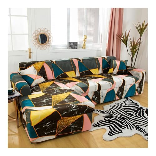 Housse de canapé élastique serrée extensible 190-230 cm