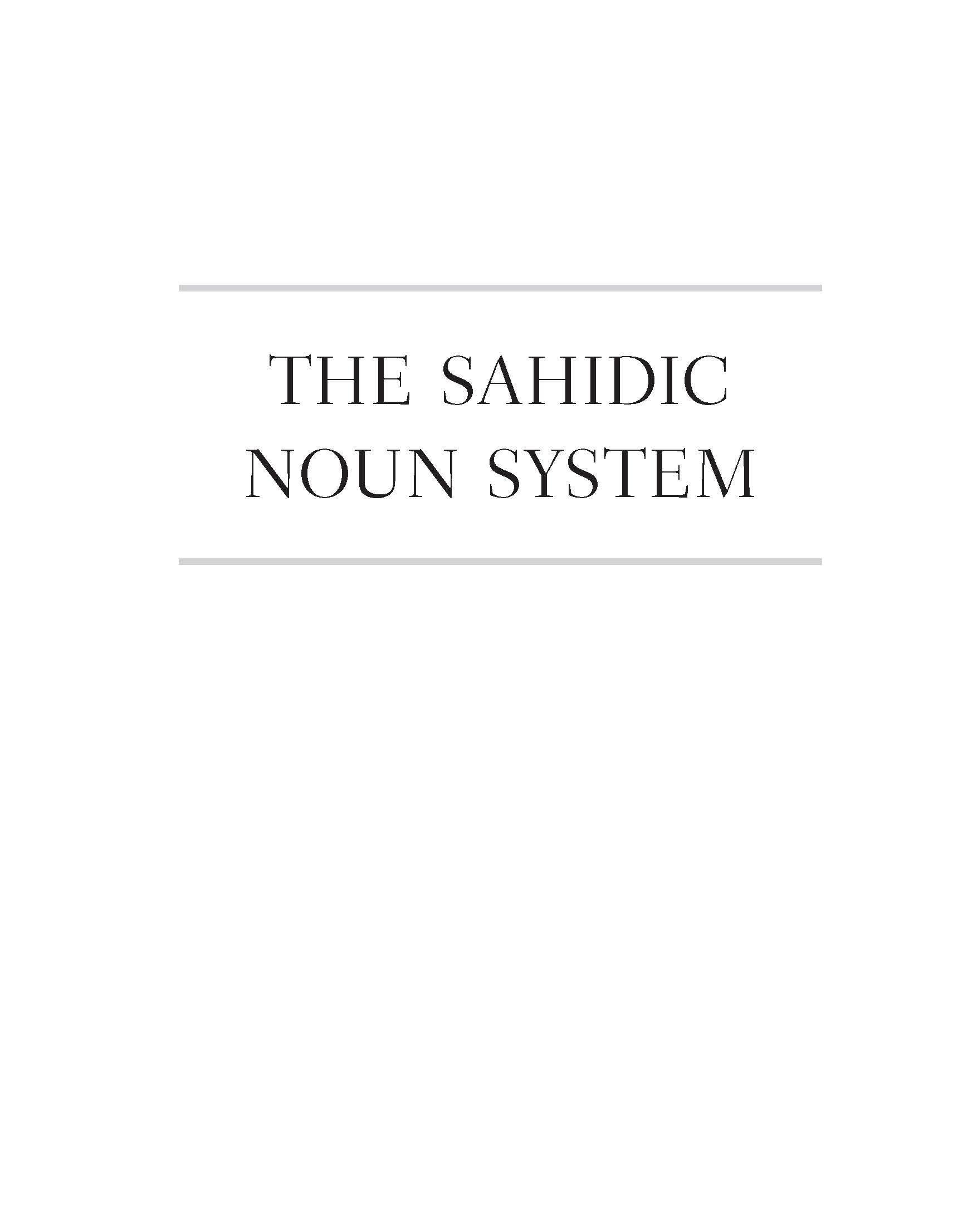 Basics of Sahidic Coptic