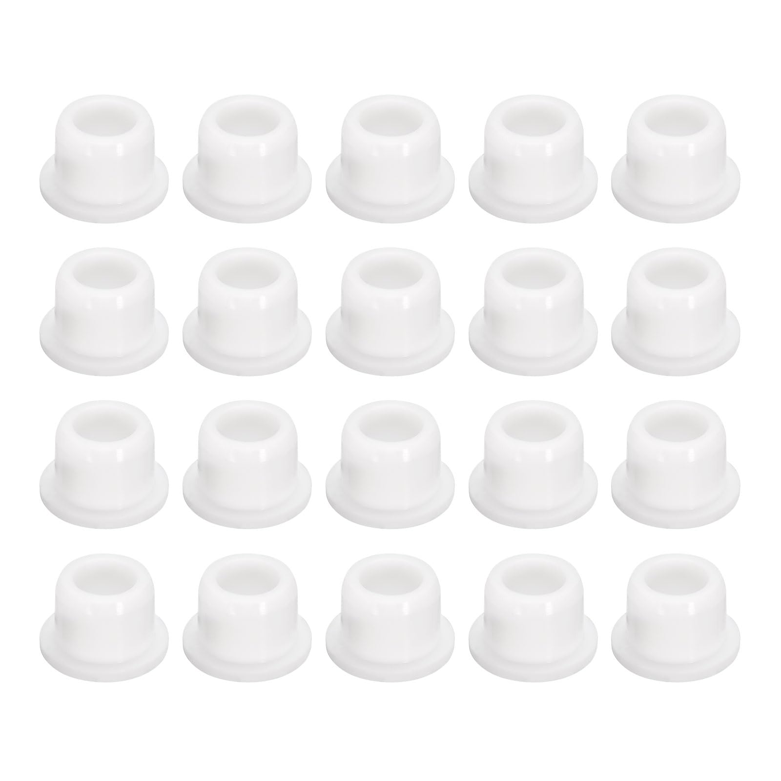 uxcell 20 Pieces White Plug Holes, T14 Waterproof Rubber Button Plug for 14mm / 0.55" Hole