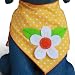 Dog Bandana with Flower Applique (Large)