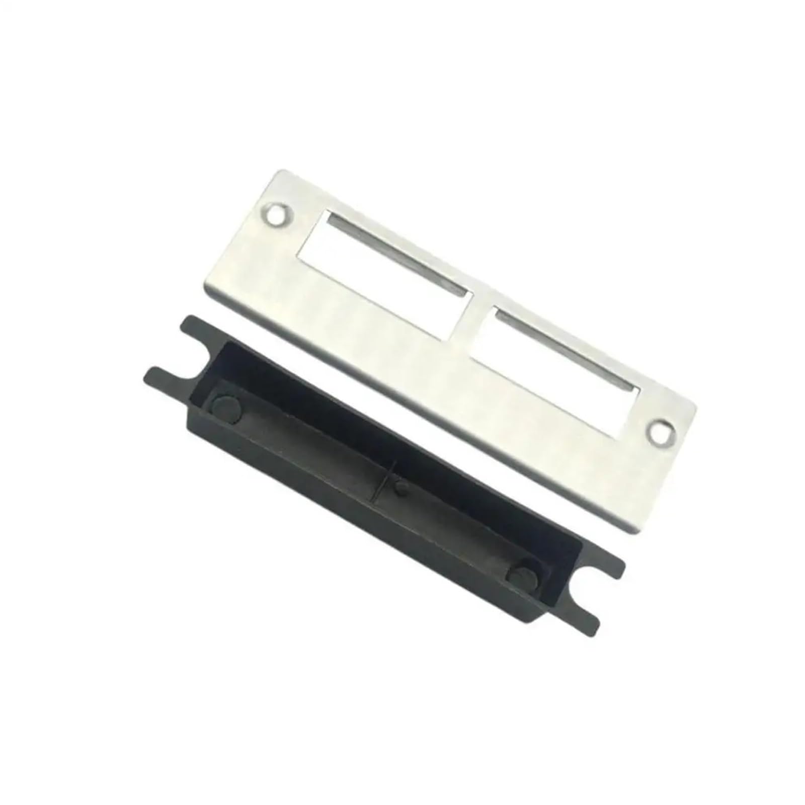Door Latch Strike Plate 2 Pcs Stainless Steel Plated Strike Plate for Metal/Wood Door Jamb Latch Strike Door Reinforcement Plate