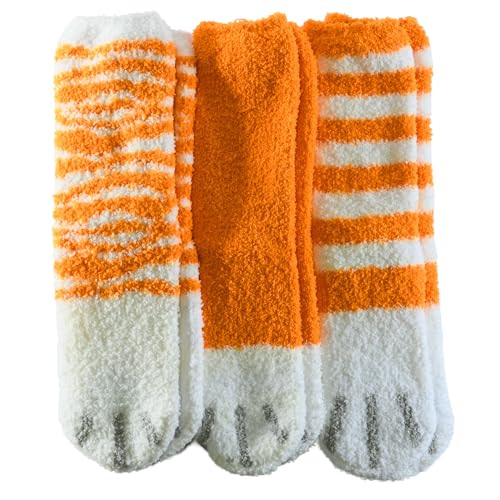 Tipi Toe Women's 3 & 6-Pairs Cozy Microfiber Soft Anti-Skid Fuzzy Crew Socks