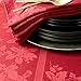 Benson Mills Holiday Elegance Heavyweight Engineered Jacquard Fabric Cloth Napkins for Holiday and Christmas Tablecloths (Dark Red, 18