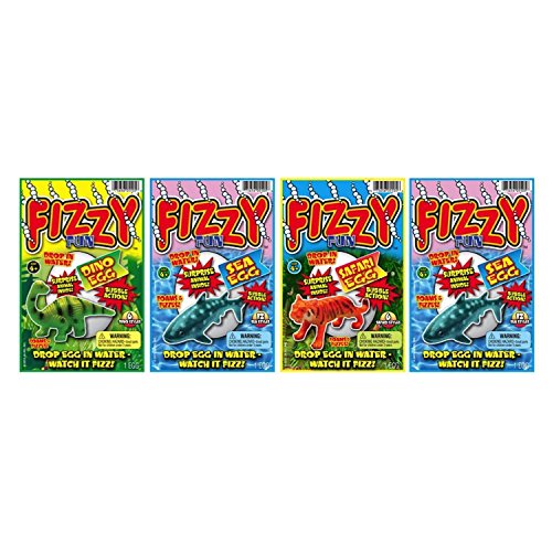 JA-RU Fizzy Fun Mystery Eggs for Kids (4 Pack) – Sea Creatures, Animals, & Dinosaur Surprise Eggs. Just Like Bath Bombs with Surprise Inside. Dissolving Water Toys. Party Favors. 5505-4A