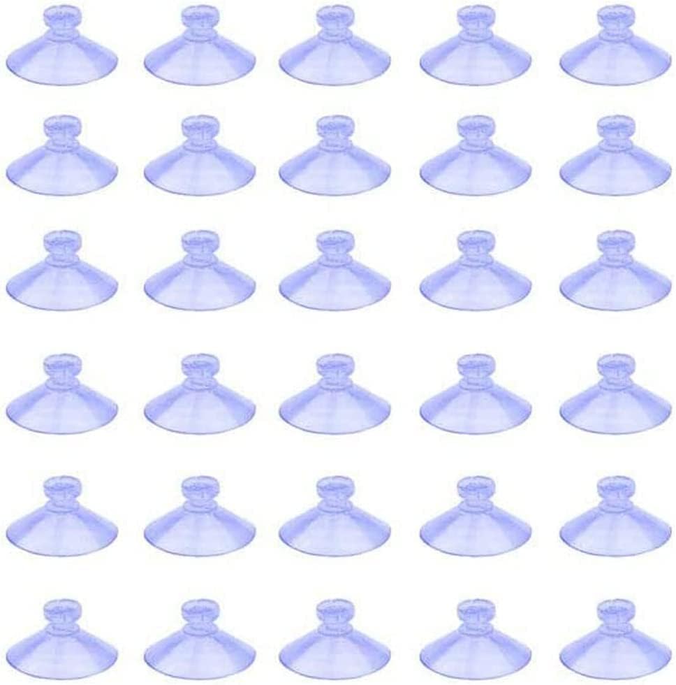 100pcs Mini Clear Plastic Suction Cups Without Hooks (25mm)