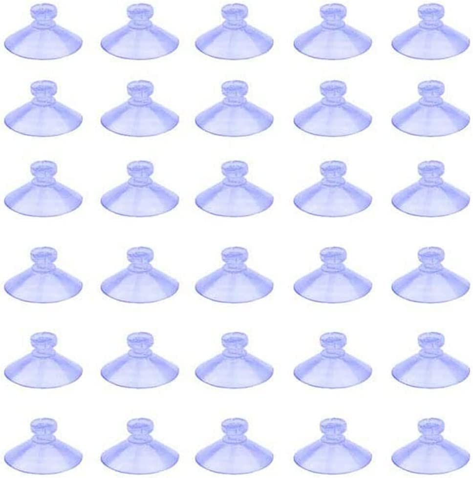 100pcs Mini Clear Plastic Suction Cups Without Hooks (25mm)