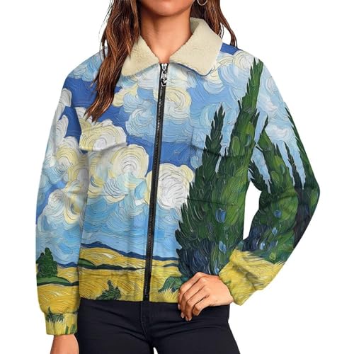 Chaqueta de mujer tipo peluche ideal para paseos invernales y tardes de descanso