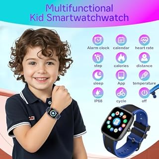 Smartwatch Fitness Orologio Bambini Digitale: 1.75" per Bambini Smart Watch con Contapassi Cronometro Compatibile per iOS Android Impermeabile Monitor Del Sonno Regalo per Ragazzi Ragazze Adolescenti