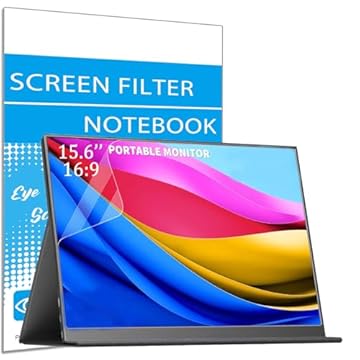 i-Tensodo Pacote com 2 protetores de tela fosco para monitor portátil ARZOPA/MNN/KYY/VILVA/ASUS/FANGOR/ViewSonic/QQH de 15,6 polegadas, filtro antirreflexo de proteção ocular