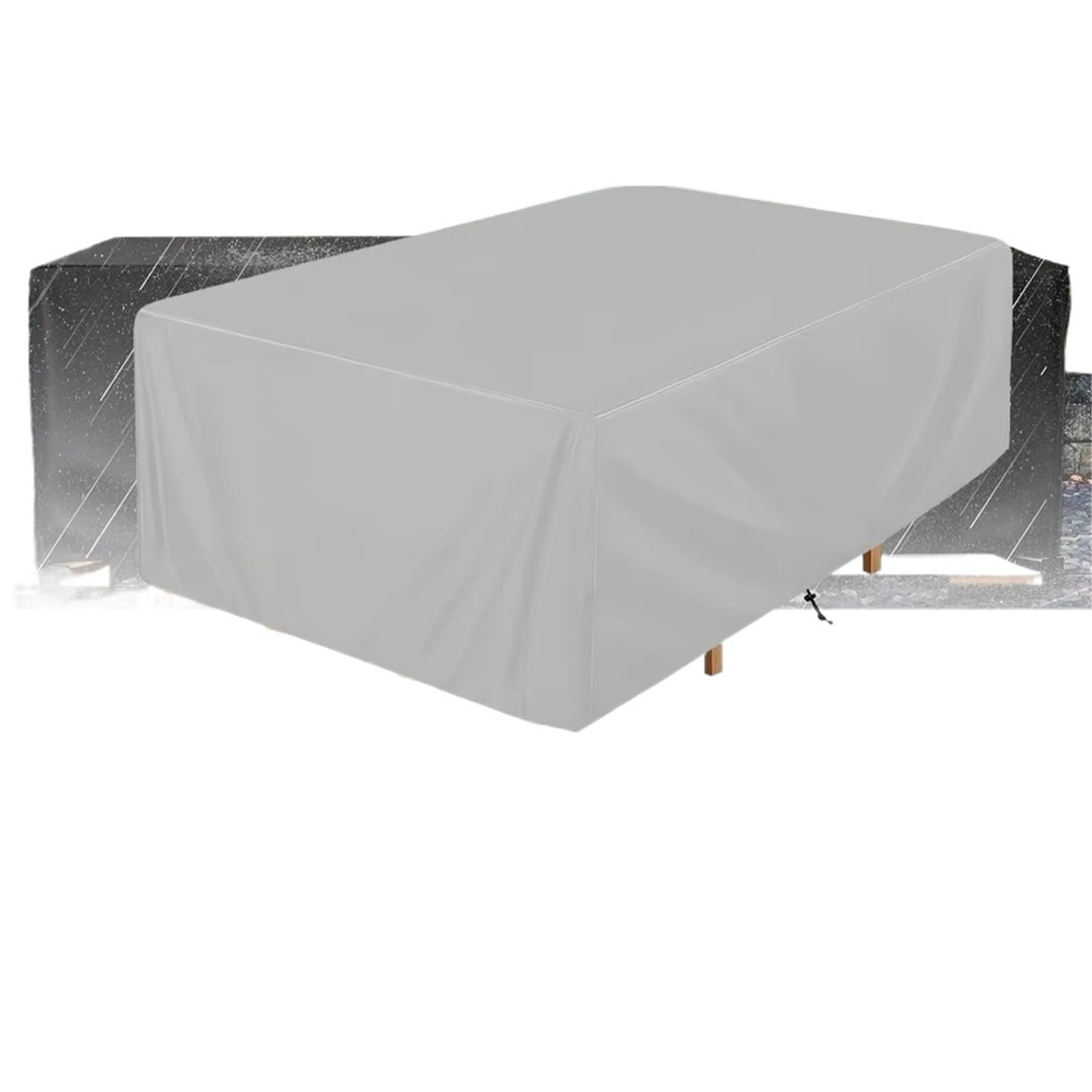 Garden Furniture Cover Multi Sizes Oxford Cloth Patio Table Chair Cover Waterproof Dust Resistant Outdoor Protector(Silver,213x132x74cm)