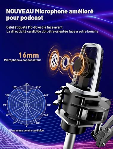 Interface audio avec microphone Podcast smartphone et PC P99-2MIC - 2