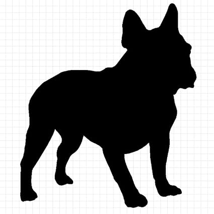 Amazon フレンチブルドッグ Ver 2 シルエット 犬ステッカー 黒 ブラック 小 縦横 4cm 4cm 4枚セット シール ステッカー 文房具 オフィス用品
