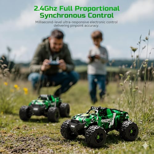 36KMH 1:18 Remote Control Car RC Cars Truck for Adults Boys Age 8-12 Kids, All Terrain 4X4 High Speed Fast Off-Road Electric Vehicle,Full Proportional Synchronous Control System 2.4GHz - Image 6