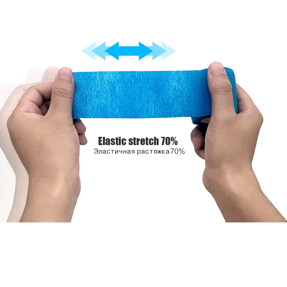 Vendaje Elástico Autoadhesivo Deportivo Colorido De 4,8M Juego De 10 Cintas Envolventes para Rodilleras Almohadillas De Soporte Dedo Tobillo Palma Hombro,7.5cm High