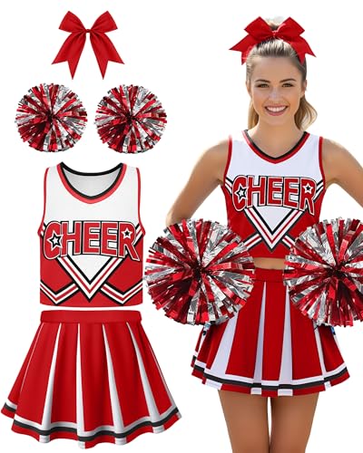 JenPen Women's Cheerleader Costume Halloween High School Cheerleading Outfit Musical Cheer Uniform...