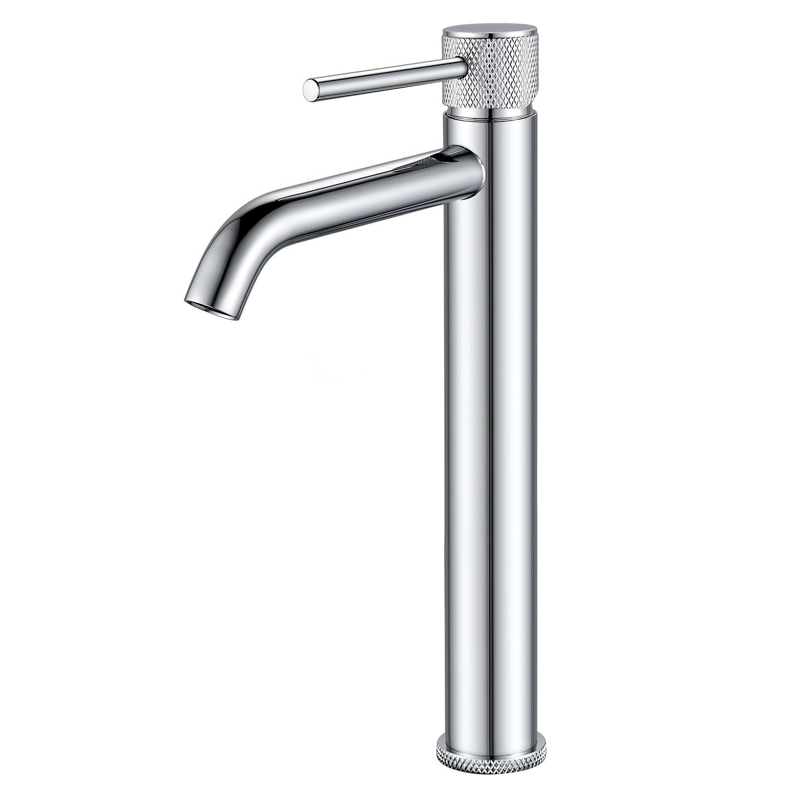 Wasserhan - Grifo monomando para lavabo (cromo, redondo, acero inoxidable, G3/8)